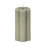 Luxe Collection Natural Glow Grey Pillar LED Candle