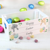 Personalised Small Easter White Wooden Crate