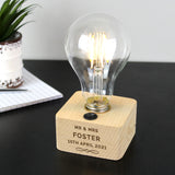 Personalised Decorative LED Bulb Table Lamp.
