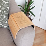 Personalised Classic Wooden Sofa Tray.