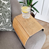 Personalised Classic Wooden Sofa Tray.