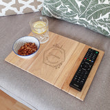 Personalised Take Time For Yourself Wooden Sofa Tray.